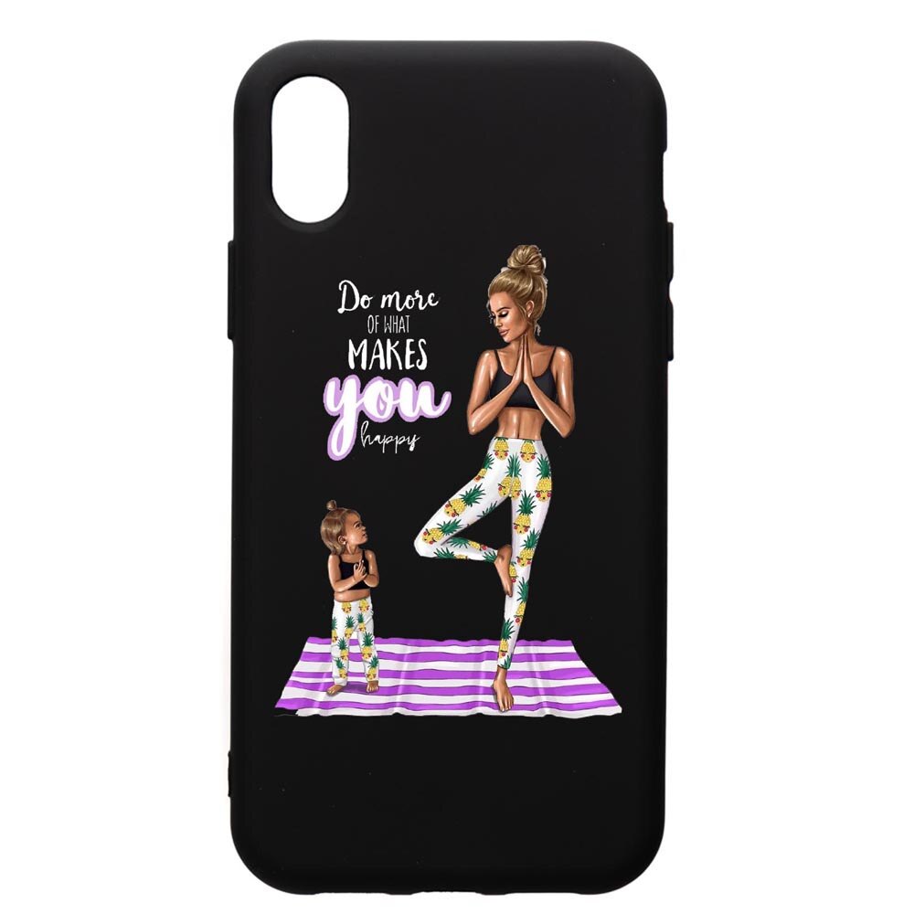 Husa de protectie Samsung Galaxy A10, Girl Mom, silicon, cu interiorul din material textil, protectie camera, PB560