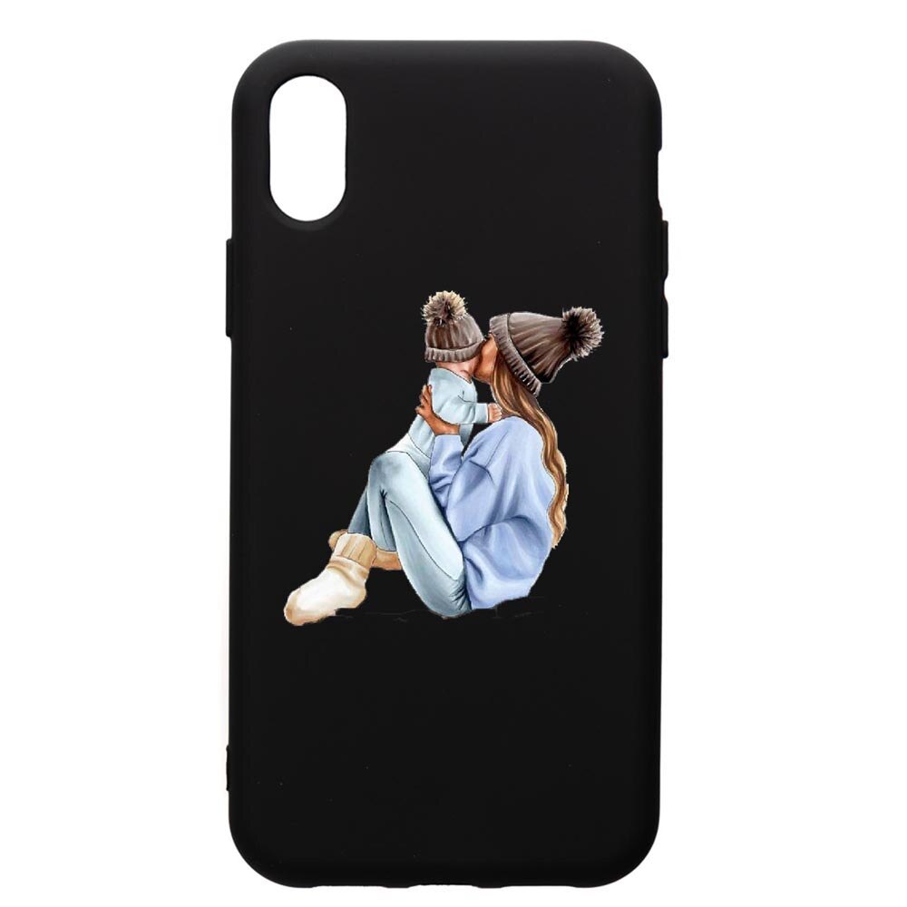 Husa de protectie Apple iPhone XR, Girl Mom, silicon, cu interiorul din material textil, protectie camera, PB562