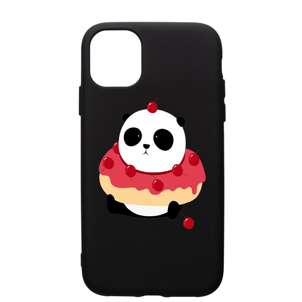 Husa de protectie Apple iPhone 12 Pro Max, Sweet Panda, silicon, cu interiorul din material textil, protectie camera, PB585