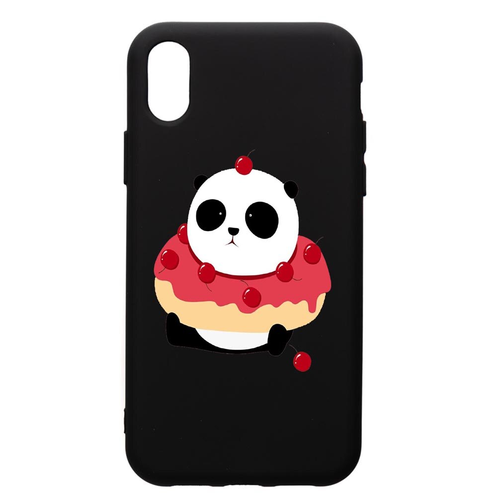 Husa de protectie Samsung Galaxy A01, Sweet Panda, silicon, cu interiorul din material textil, protectie camera, PB585