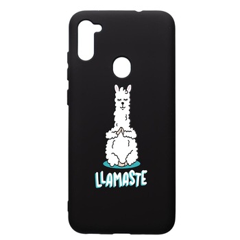 Husa de protectie Samsung Galaxy A11, Llamaste, silicon, cu interiorul din material textil, protectie camera, PB590 Husa de protectie Samsung Galaxy A11, Llamaste, silicon, cu interiorul din material textil, protectie camera, PB590