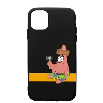 Husa de protectie Apple iPhone 12 Mini, Spongebob patrick star, silicon, cu interiorul din material textil, protectie camera, PB595 Husa de protectie Apple iPhone 12 Mini, Spongebob patrick star, silicon, cu interiorul din material textil, protectie camera, PB595