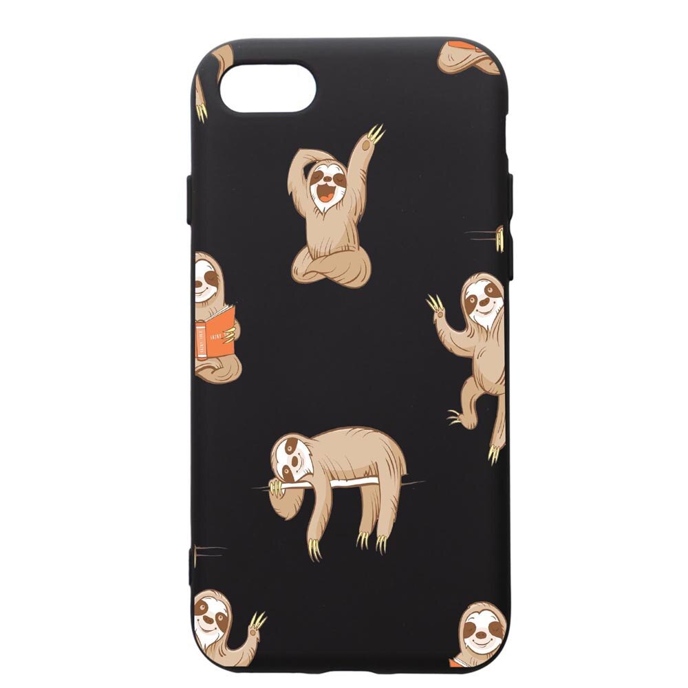 Husa de protectie Apple iPhone SE 2 / iPhone 8 / iPhone 7, Keep Calm - Be Lazy, silicon, cu interiorul din material textil, protectie camera, PB598