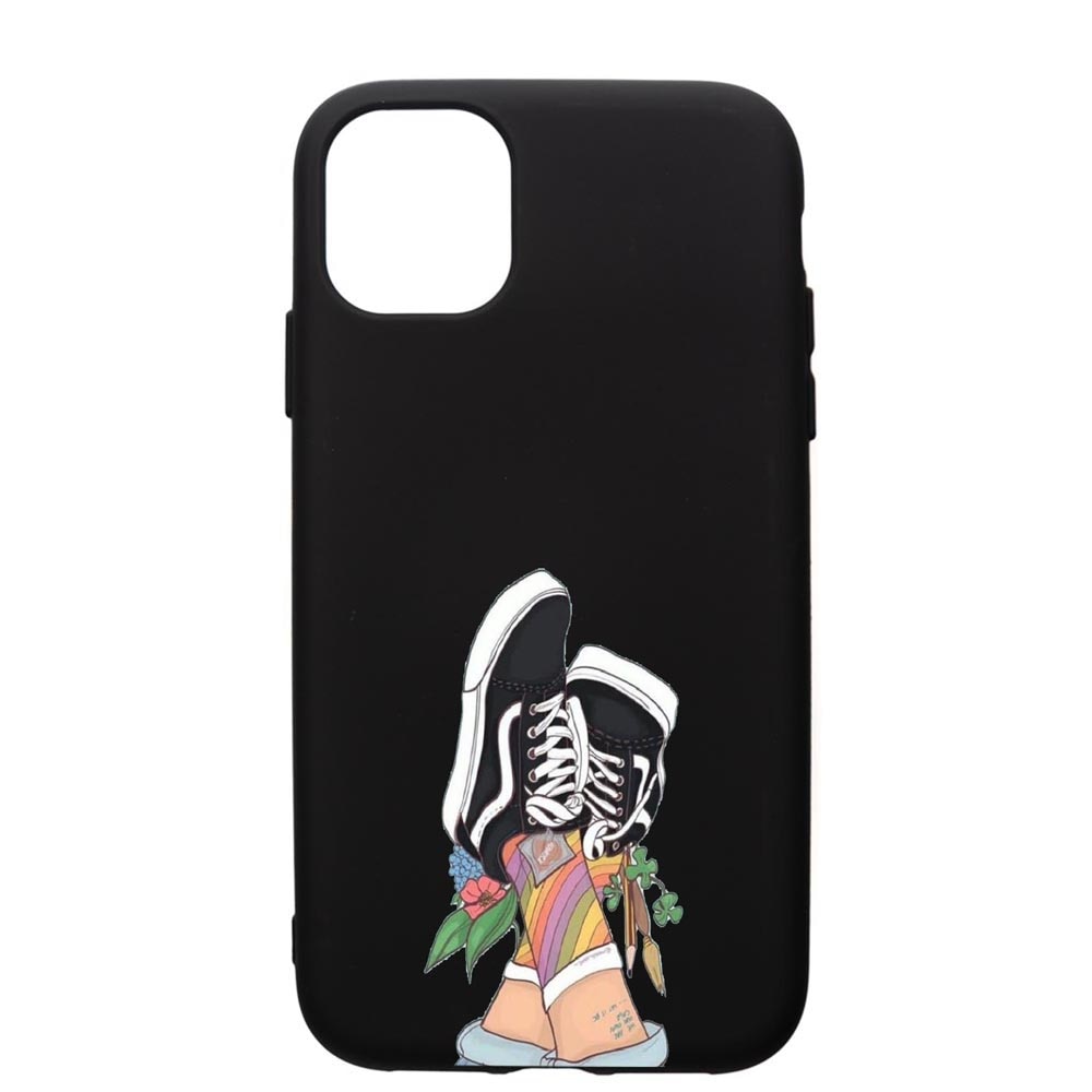 Husa de protectie Apple iPhone 11, Vans - Gym Shoes, silicon, cu interiorul din material textil, protectie camera, PB600