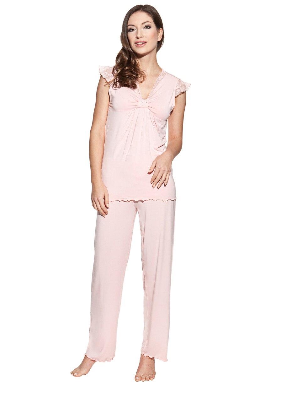 Pijama dama, Luisa Moretti, 1115, 100% bambus, Roz, S