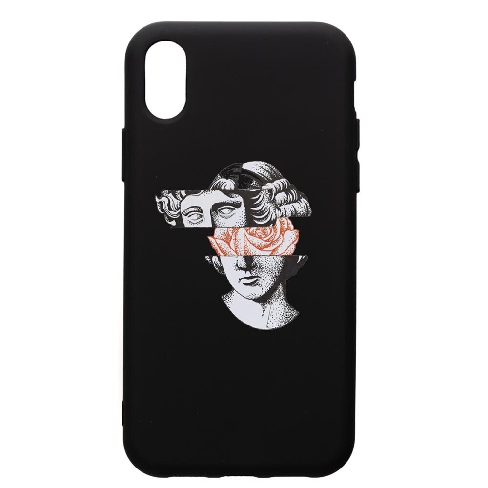 Husa de protectie Apple iPhone XR, Statue Rose, silicon, cu interiorul din material textil, protectie camera, PB604