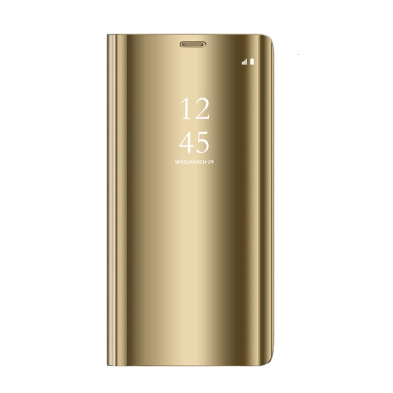 Husa Flip Mirror pentru Samsung Galaxy A21s Gold