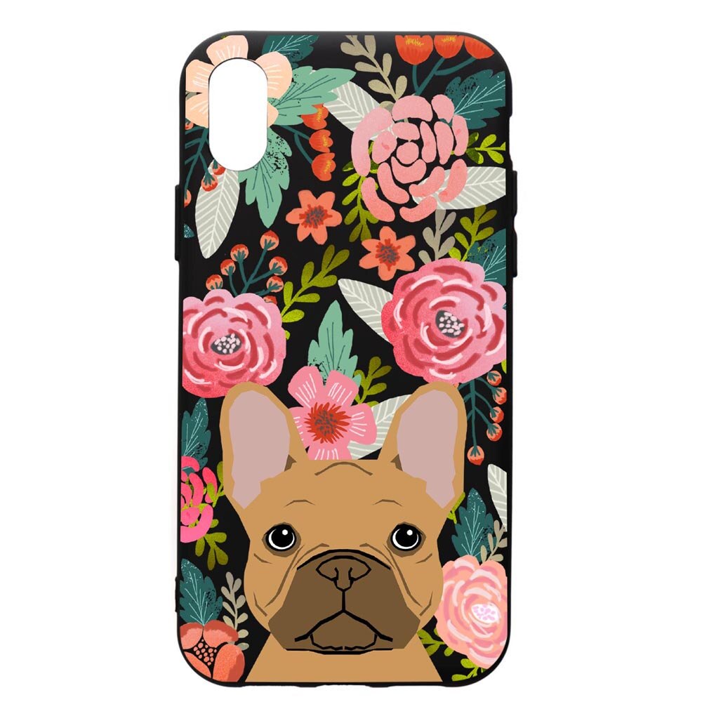 Husa de protectie Huawei Y5 2019, Dog in Flowers, silicon, cu interiorul din material textil, protectie camera, PB637