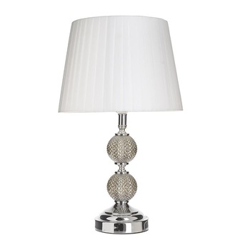 Veioza metal/sticla, silver/white, 28 x 47 cm Veioza metal/sticla, silver/white, 28 x 47 cm