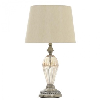 Veioza metal/sticla, cream/golden, 25 x 45 cm Veioza metal/sticla, cream/golden, 25 x 45 cm