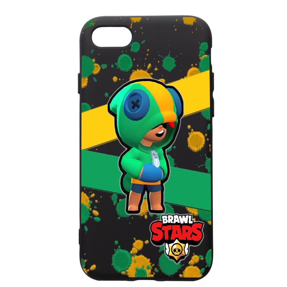 Husa de protectie Apple iPhone SE 2 / iPhone 8 / iPhone 7, Brawl Stars Leon, silicon, cu interiorul din material textil, protectie camera, PB647