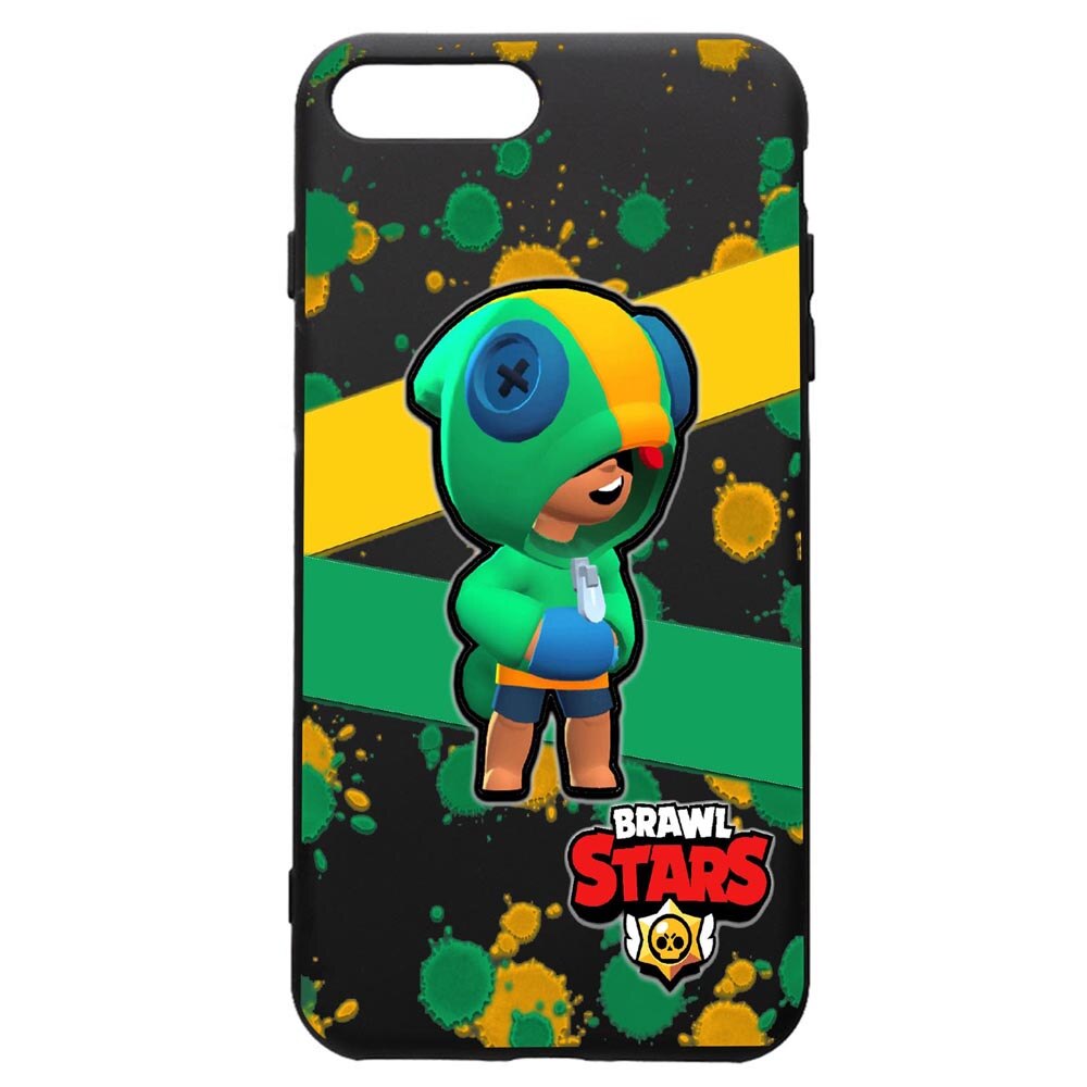 Husa de protectie Apple iPhone 8 Plus / iPhone 7 Plus, Brawl Stars Leon, silicon, cu interiorul din material textil, protectie camera, PB647
