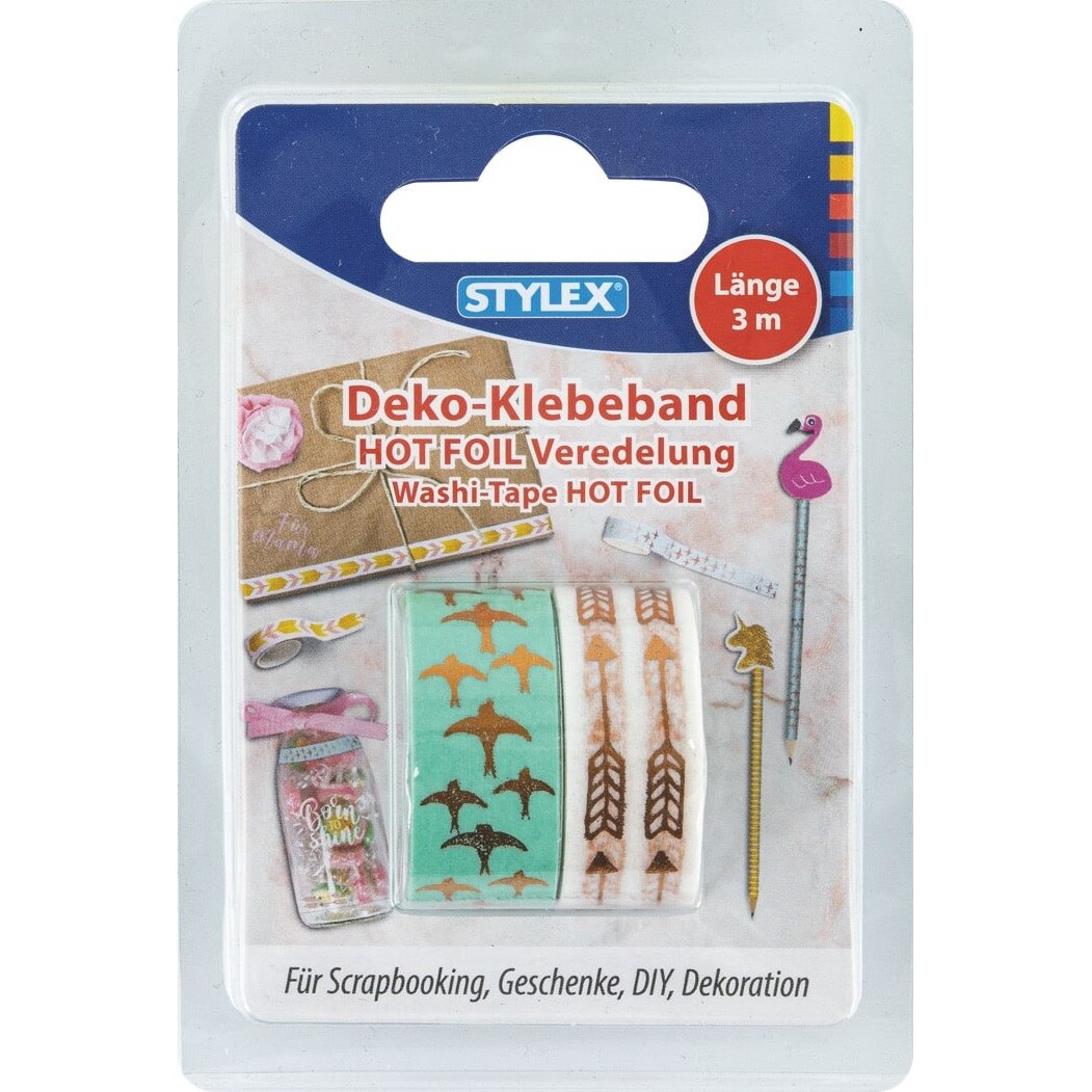 Set 2 benzi adezive 15 mm x 3 m washi tape Stylex model 4
