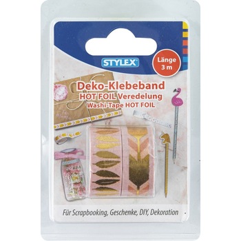 Set 2 benzi adezive 15 mm x 3 m washi tape Stylex-model 3 Set 2 benzi adezive 15 mm x 3 m washi tape Stylex-model 3