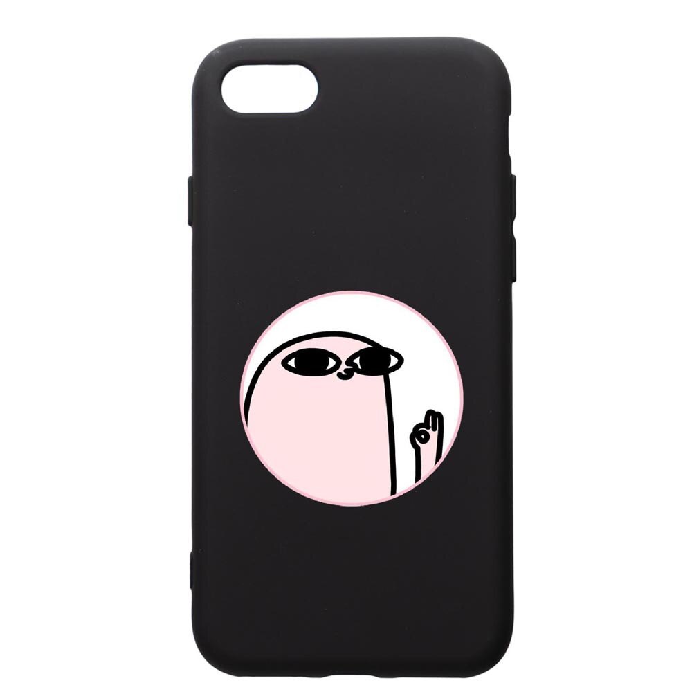 Husa de protectie Apple iPhone SE 2 / iPhone 8 / iPhone 7, Meme, silicon, cu interiorul din material textil, protectie camera, PB658