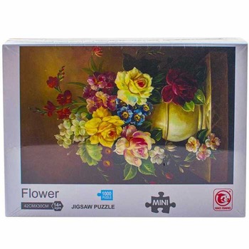 Puzzle carton mini, Vaza cu flori, 1000 piese mici Puzzle carton mini, Vaza cu flori, 1000 piese mici
