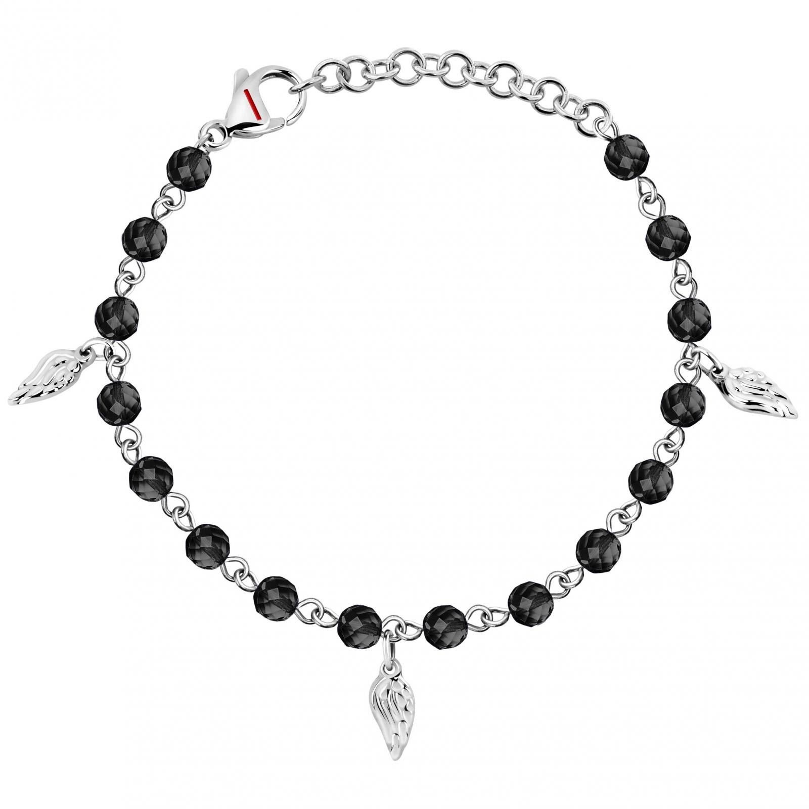 Bratara Sector SAKQ26, Negru, Argintiu