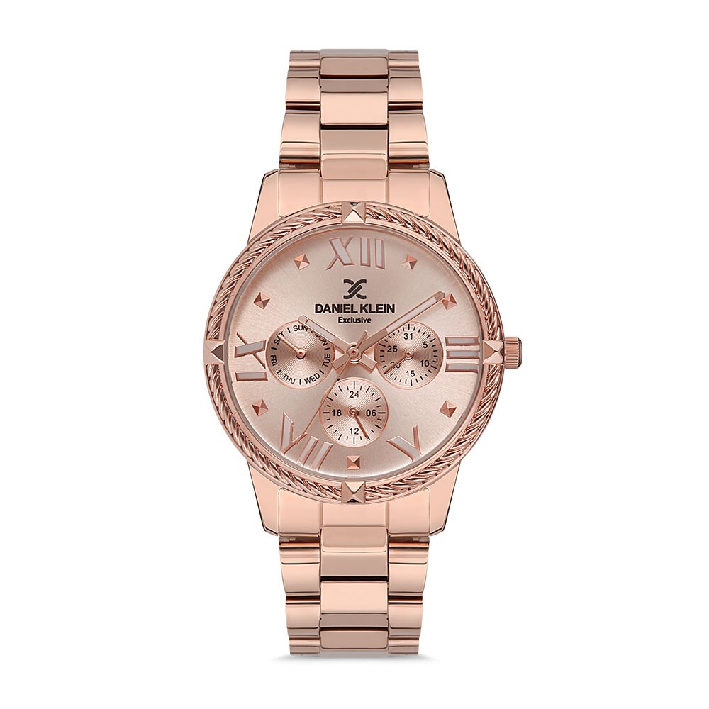 Ceas pentru dama Daniel Klein Exclusive DK.1.12566, Auriu rose, Auriu rose