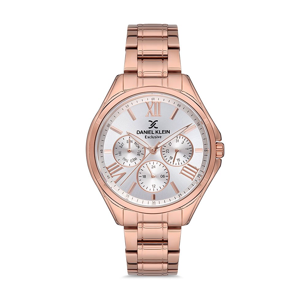 Ceas pentru dama Daniel Klein Exclusive DK.1.12523, Argintiu, Auriu rose