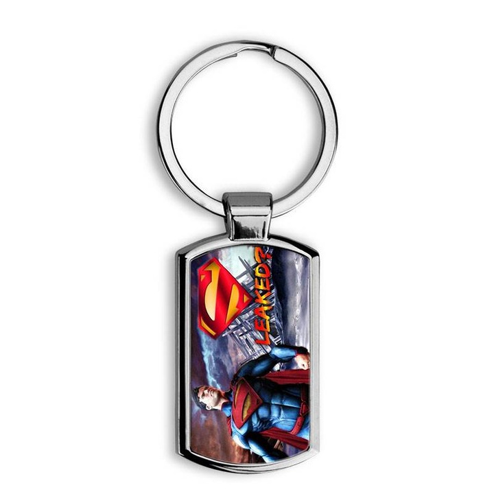 Breloc metalic Superman, 3011, 4 x 2 cm, Multicolor