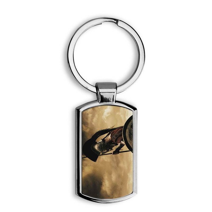 Breloc metalic, model Spartan 1611, Mobiltokguru, 8 cm, Multicolor