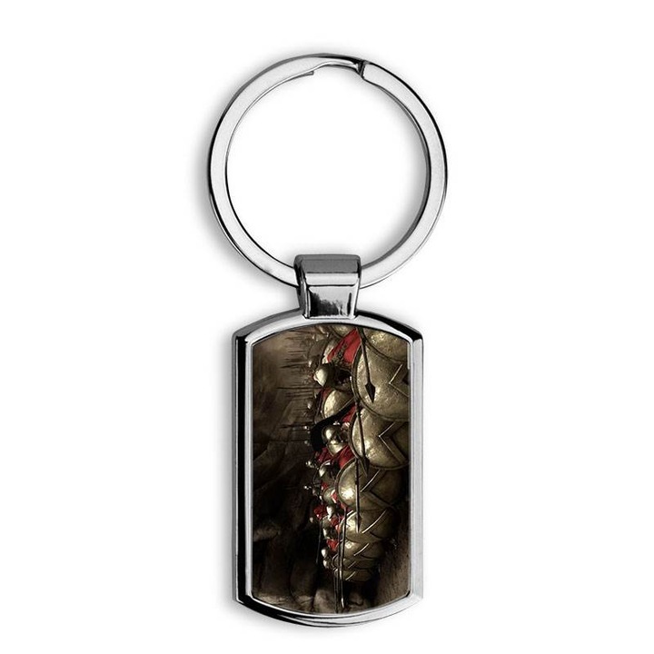 Breloc metalic, model Spartan 1411, Mobiltokguru, 8 cm, Multicolor