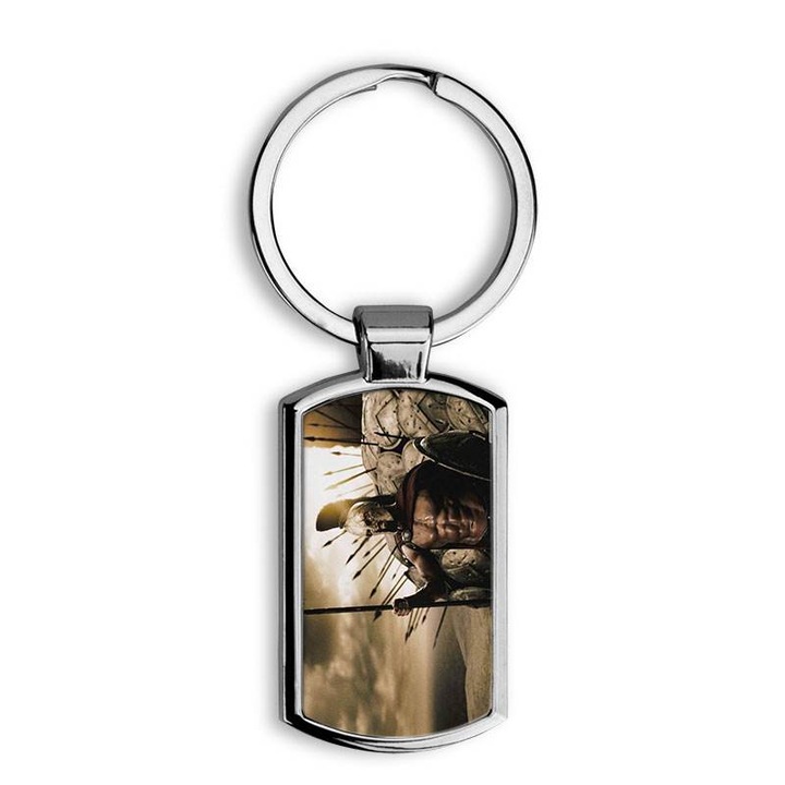 Breloc metalic, model Spartan 1311, Mobiltokguru, 8 cm, Multicolor