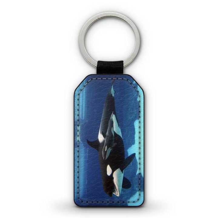 Ключодържател Swordfish Dolphin Orca 2622, Двустранен,PU кожа