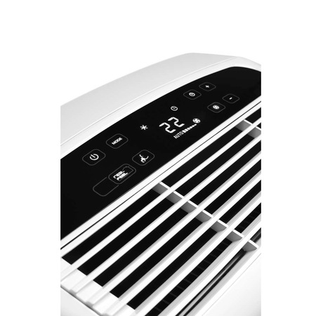 Aparat aer conditionat portabil Delonghi PAC AN112, 11000 Btu/h, Debit aer max. de 350 m3/h, Pentru spatii de 110 m3, Dezumidificare: 26 l/ 24h