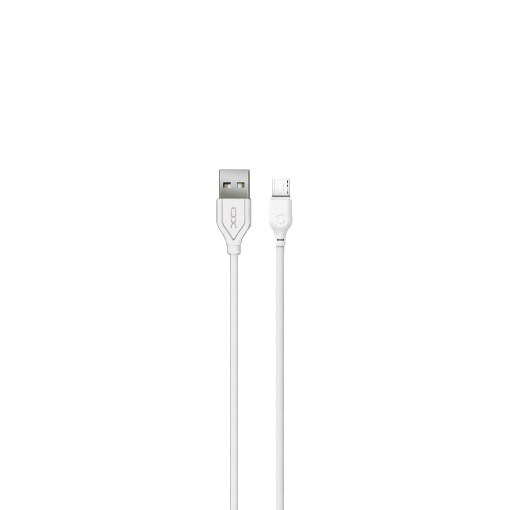 Cablu de date, XO-NB103, MicroUSB 2,1A, 1 m, Alb, Blister