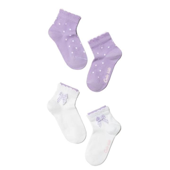 Комлект памучни чорапи, Esli Kids Tip-Top, Лилав, 18-20 EU