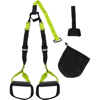 Sistem antrenament LifFit Bodytrainer, tip TRX, negru/verde Sistem antrenament LifFit Bodytrainer, tip TRX, negru/verde