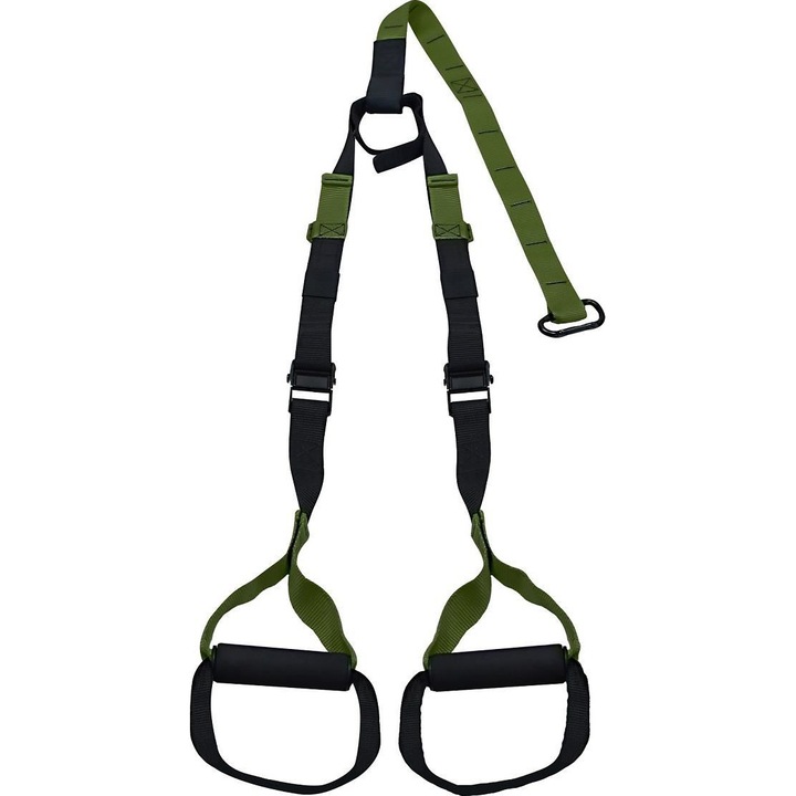 Sistem antrenament LifFit Home Basic, tip TRX, army