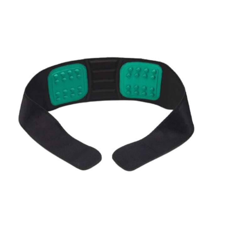 Centura lombara Biofeedbac, Marime Universala, Unisex, negru/verde