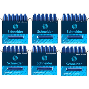 Pachet 6 cutii Patroane stilou Schneider, 6/cutie, albastru Pachet 6 cutii Patroane stilou Schneider, 6/cutie, albastru