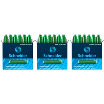 Pachet 3 cutii Patroane stilou Schneider, 6/cutie, verde Pachet 3 cutii Patroane stilou Schneider, 6/cutie, verde
