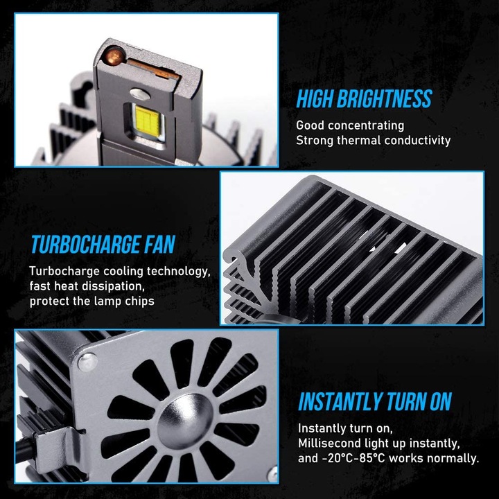 OEM LED automatikus fényszóró izzó átalakító készlet, 2db, HID-ről LED D1S / R plug and play 35w-ra