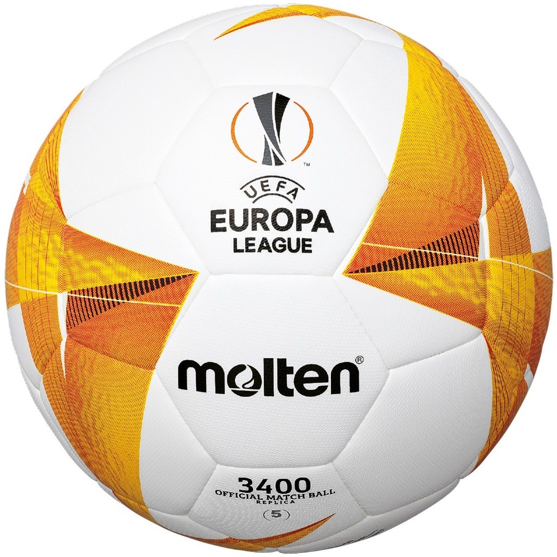 Minge fotbal Molten F5U3400-G0, model UEFA Europa League 2021, hybrid constructions, marime 5