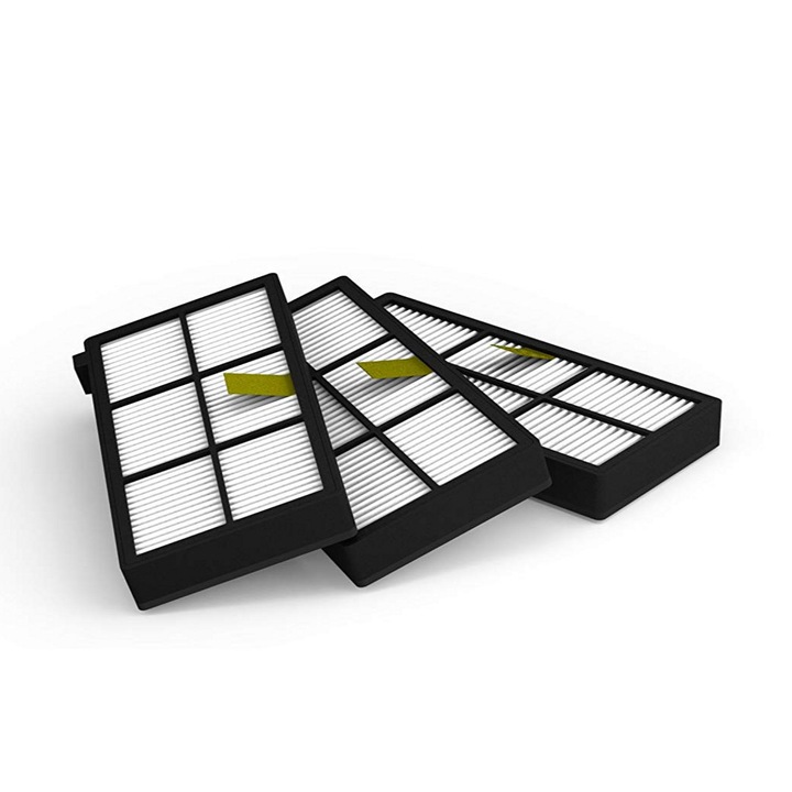 Set 3 filtre pentru aspiratoare iRobot, FF141, Plastic, Negru/Alb