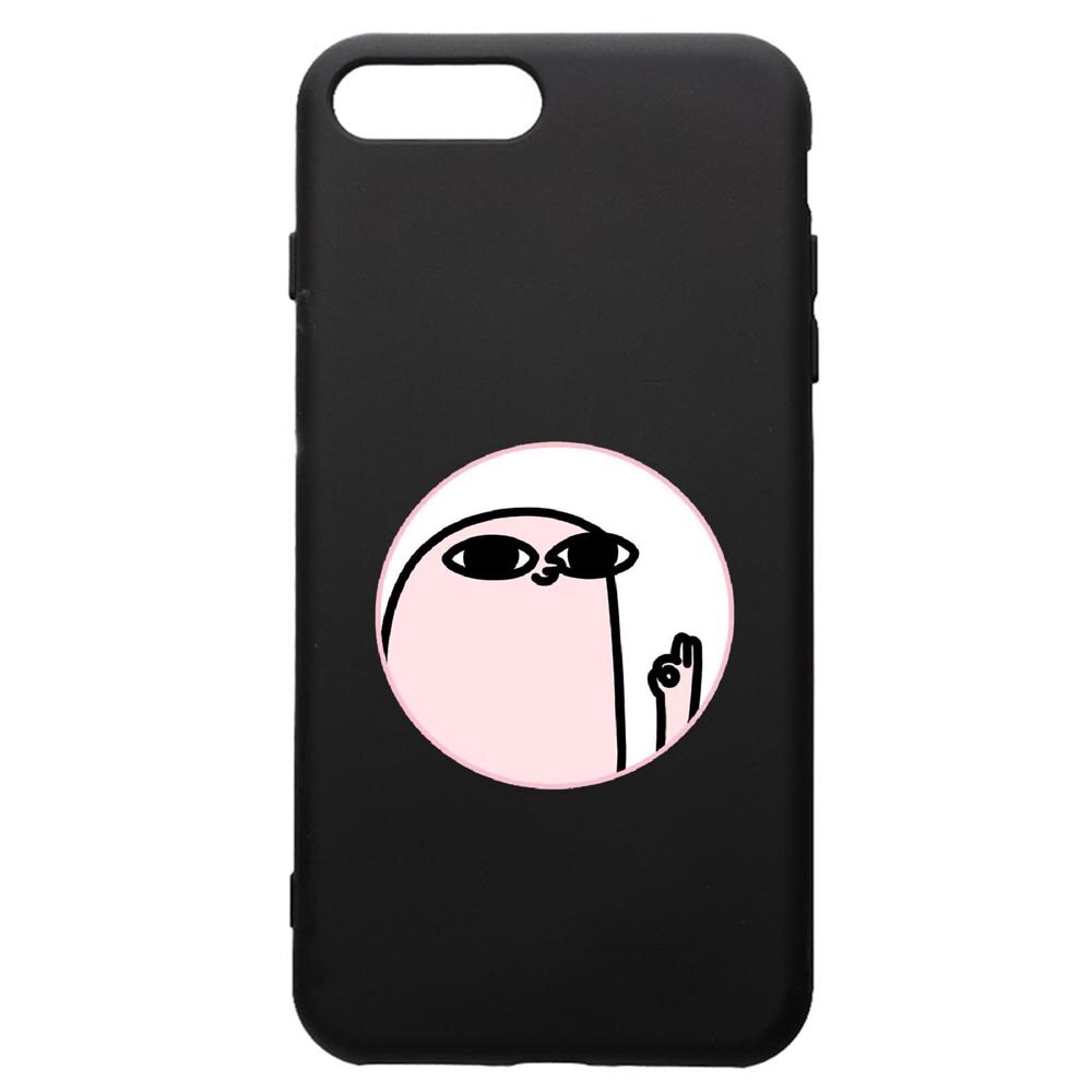 Husa de protectie Apple iPhone 8 Plus / iPhone 7 Plus, Meme, silicon, cu interiorul din material textil, protectie camera, PB658