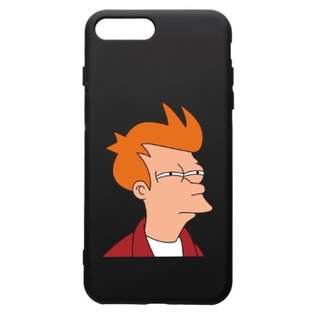 Husa de protectie Apple iPhone 8 Plus / iPhone 7 Plus, Meme, silicon, cu interiorul din material textil, protectie camera, PB663 Husa de protectie Apple iPhone 8 Plus / iPhone 7 Plus, Meme, silicon, cu interiorul din material textil, protectie camera, PB663