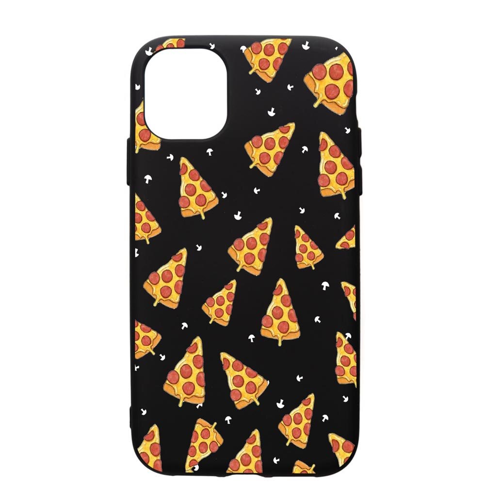 Husa de protectie Apple iPhone 11, Pizza, silicon, cu interiorul din material textil, protectie camera, PB665
