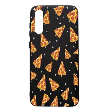 Husa de protectie Samsung Galaxy A70, Pizza, silicon, cu interiorul din material textil, protectie camera, PB665 Husa de protectie Samsung Galaxy A70, Pizza, silicon, cu interiorul din material textil, protectie camera, PB665