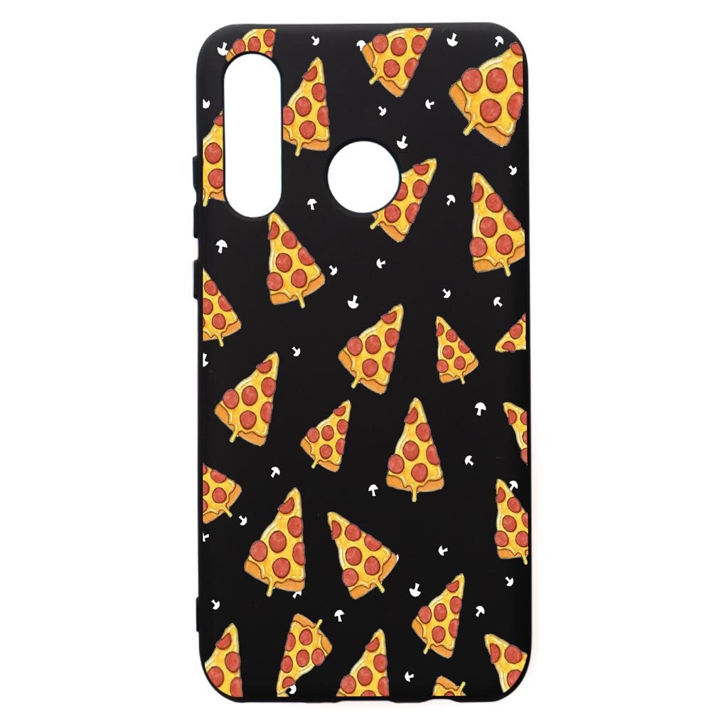 Husa de protectie Huawei P30 Lite, Pizza, silicon, cu interiorul din material textil, protectie camera, PB665