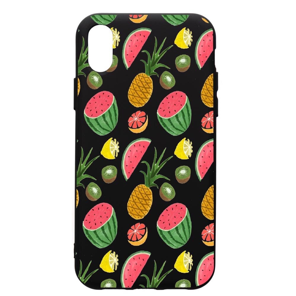 Husa de protectie Apple iPhone XR, Ananas, silicon, cu interiorul din material textil, protectie camera, PB666