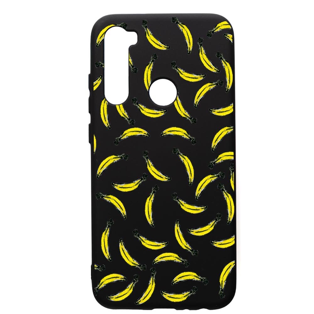 Husa de protectie Xiaomi Redmi Note 8, Bananas, silicon, cu interiorul din material textil, protectie camera, PB664