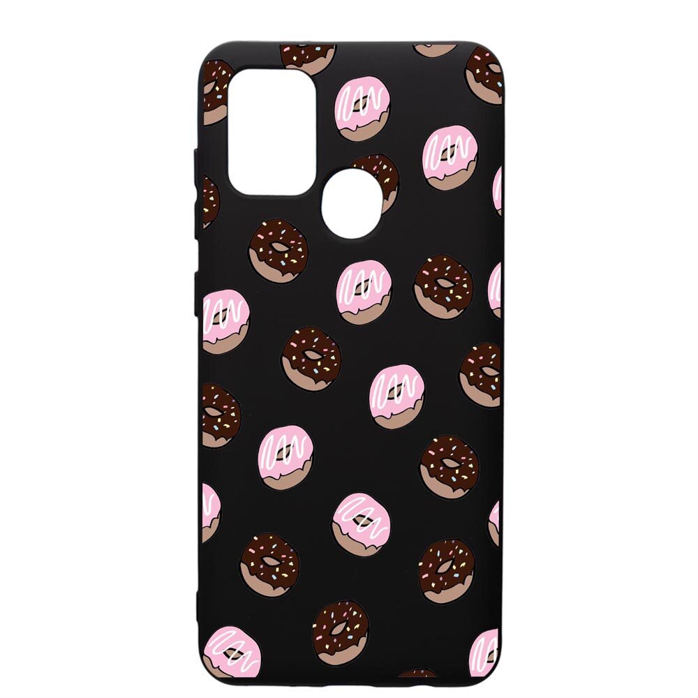 Husa de protectie Samsung Galaxy A21, Donuts, silicon, cu interiorul din material textil, protectie camera, PB667