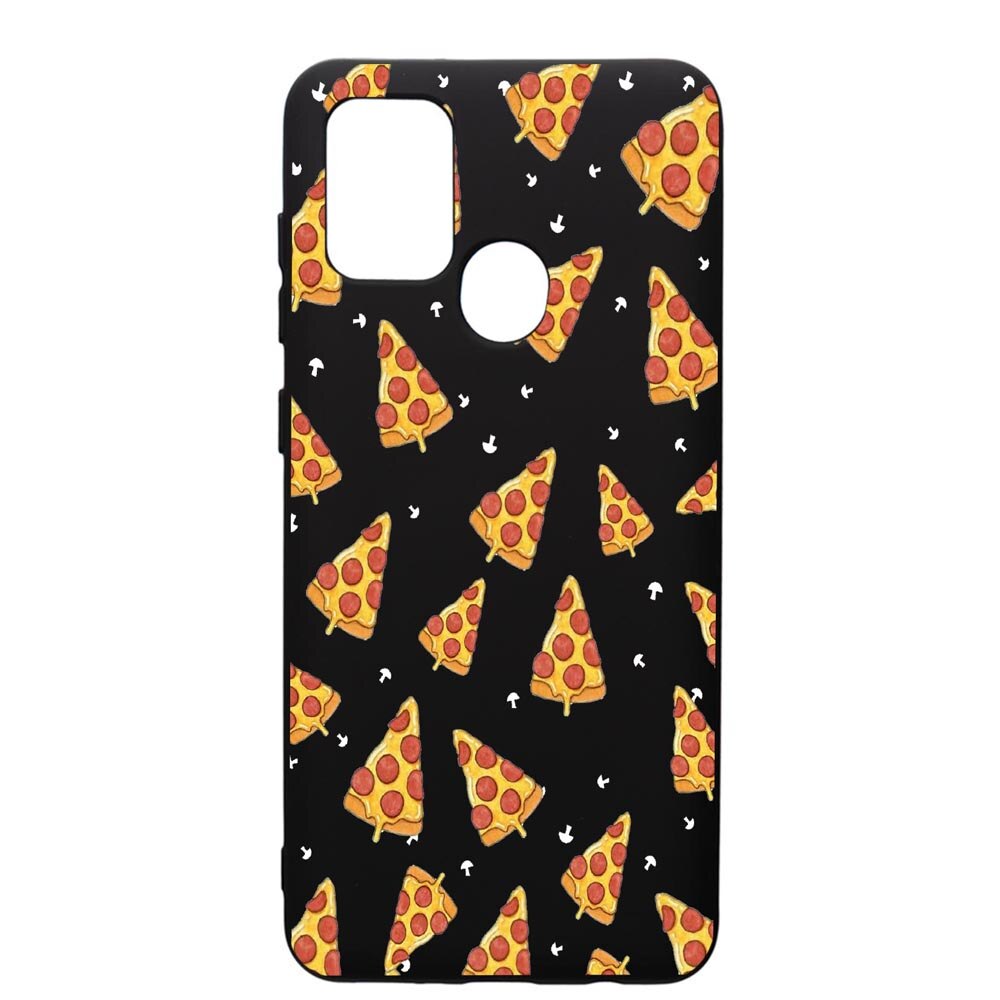 Husa de protectie Samsung Galaxy A21, Pizza, silicon, cu interiorul din material textil, protectie camera, PB665