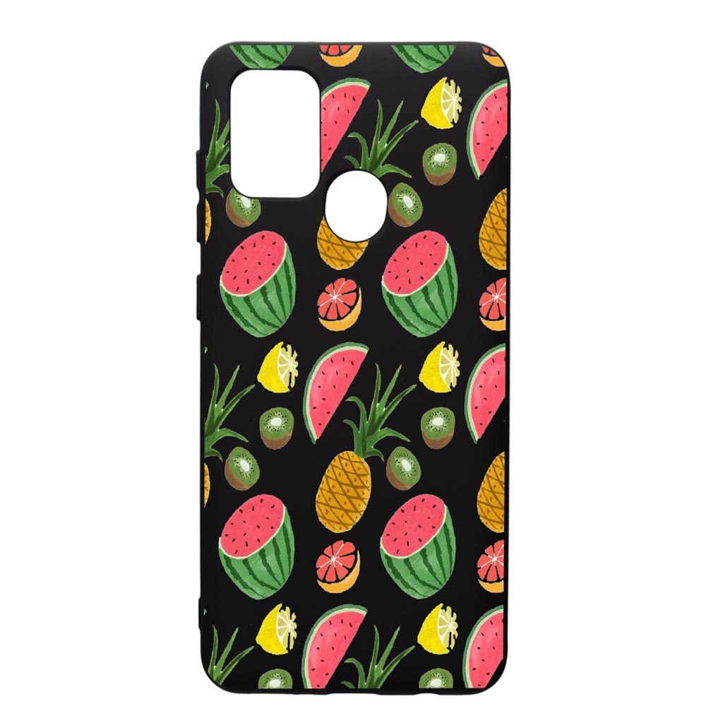 Husa de protectie Samsung Galaxy A21, Ananas, silicon, cu interiorul din material textil, protectie camera, PB666
