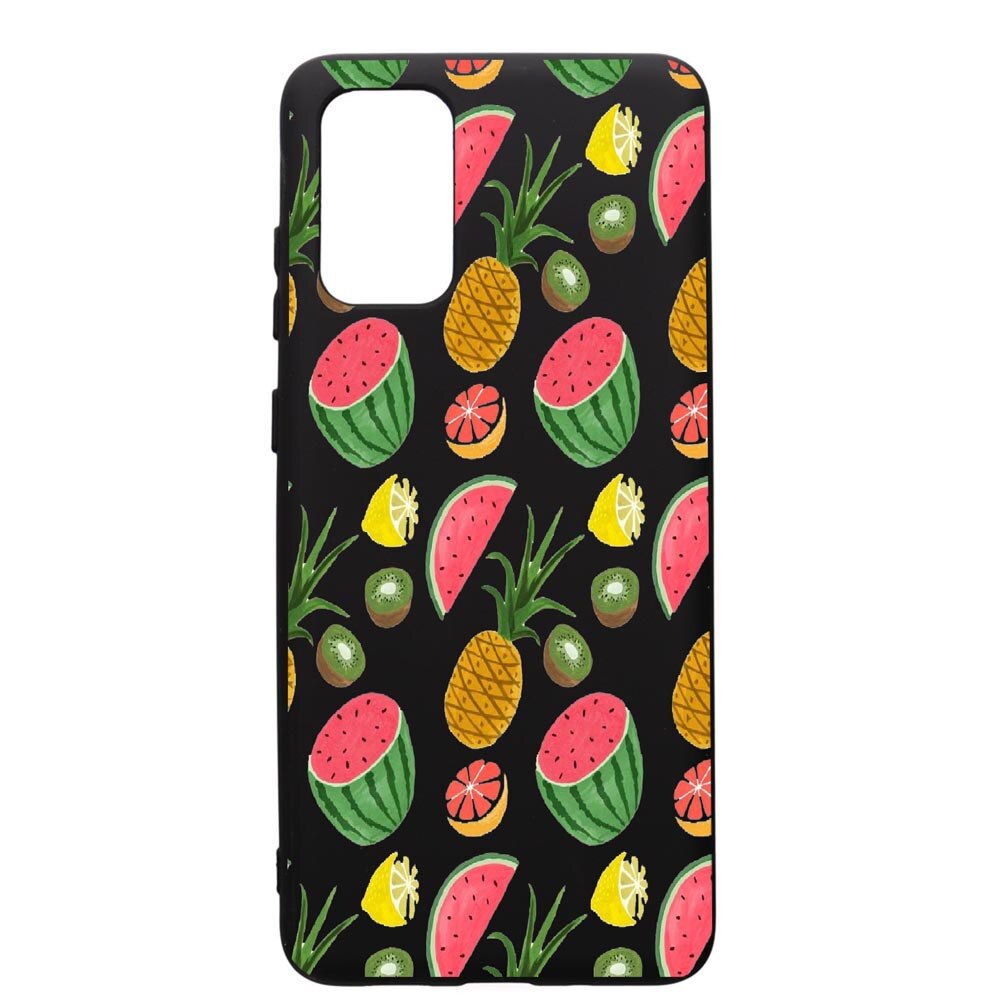 Husa de protectie Samsung Galaxy A41, Ananas, silicon, cu interiorul din material textil, protectie camera, PB666
